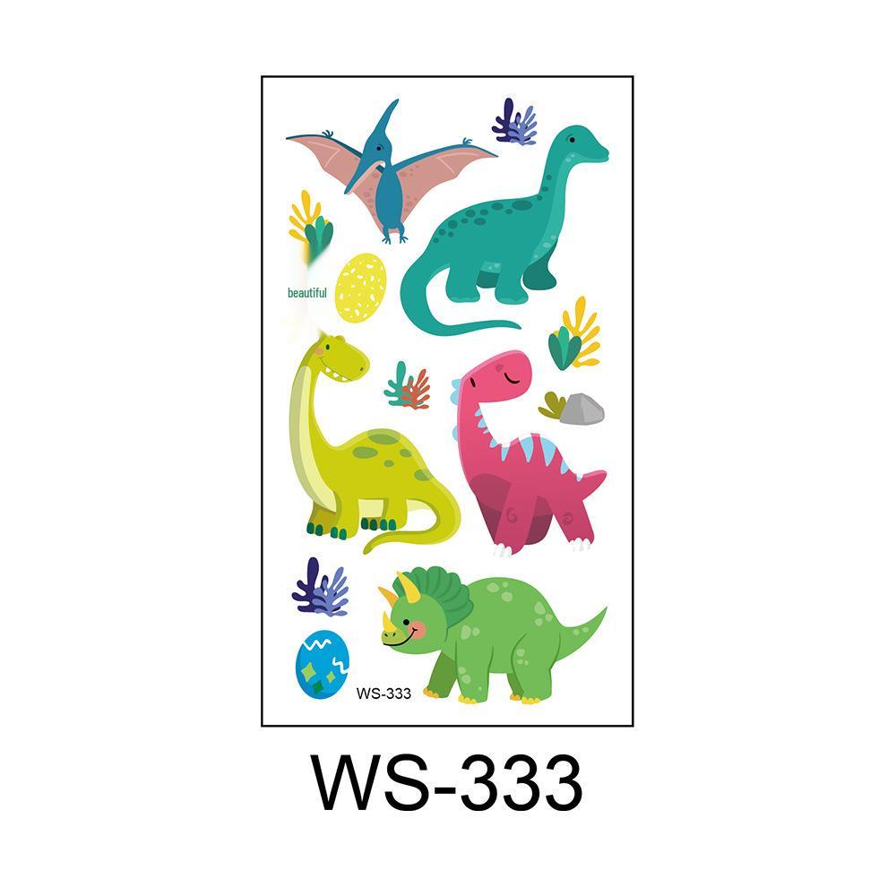 2025 Dinosaur Cartoon Tattoo Stickers for Kids - Waterproof & Sweatproof