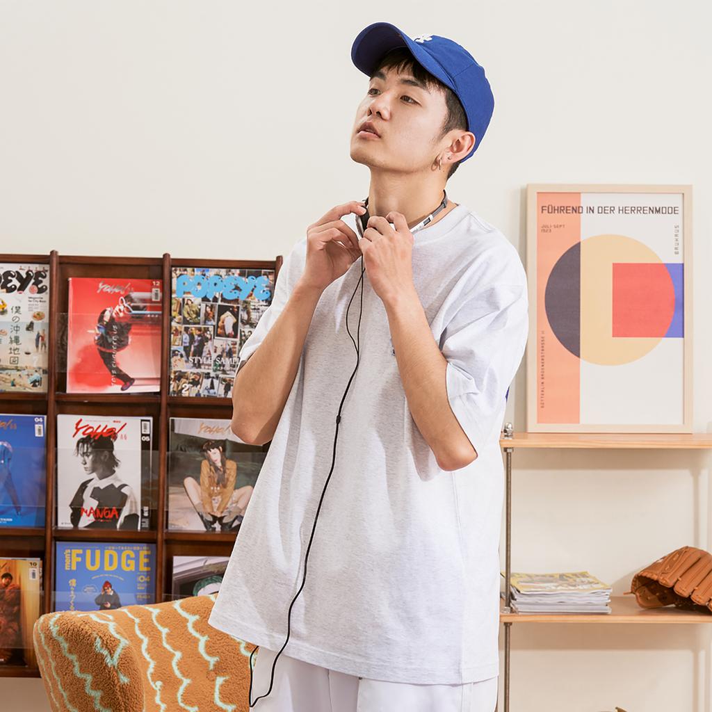 New MLB Set In Sleeve T Shirt Unisex Light Heather Gray 3ATSI0333-14MGL