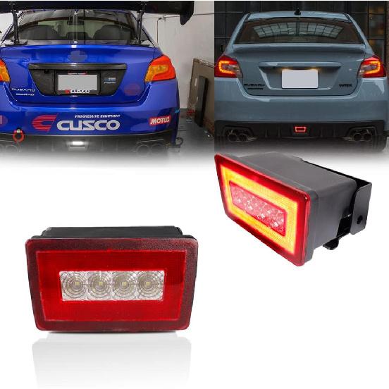 

Red Lens 3-In-1 LED Rear Fog Light Kit Compatible with 2011-up Subaru Impreza WRX/STi XV Crosstrek, Functions as Tail Lamp, Brake Lamp, Backup Red Lens