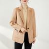 Autumn New Double-sided Wool Short Small Suit Coat Slim-fitting High-end Small Woolen Coat Women