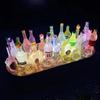 LED Colorful Light-Up Wooden Base for Wine Bottle Night Decoration