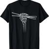 Drummer Drum Sticks Skeleton Hand Horns T-Shirt