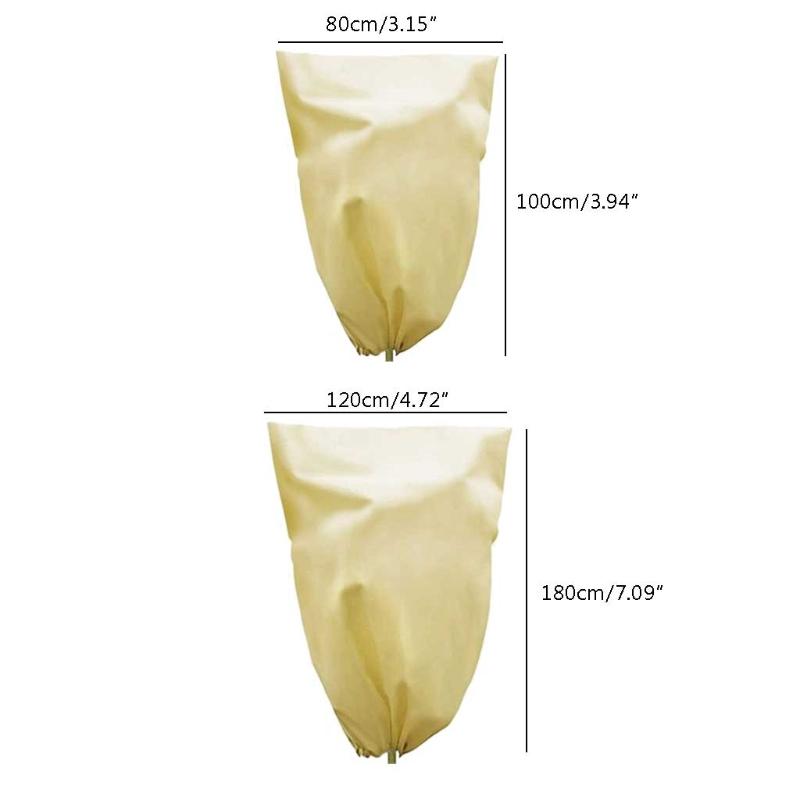 Antifreeze Plant Covers with Suck Rope Design Reusable PVC Non-woven Freeze for Protection Fits for Shrubs/ Potted Flowe