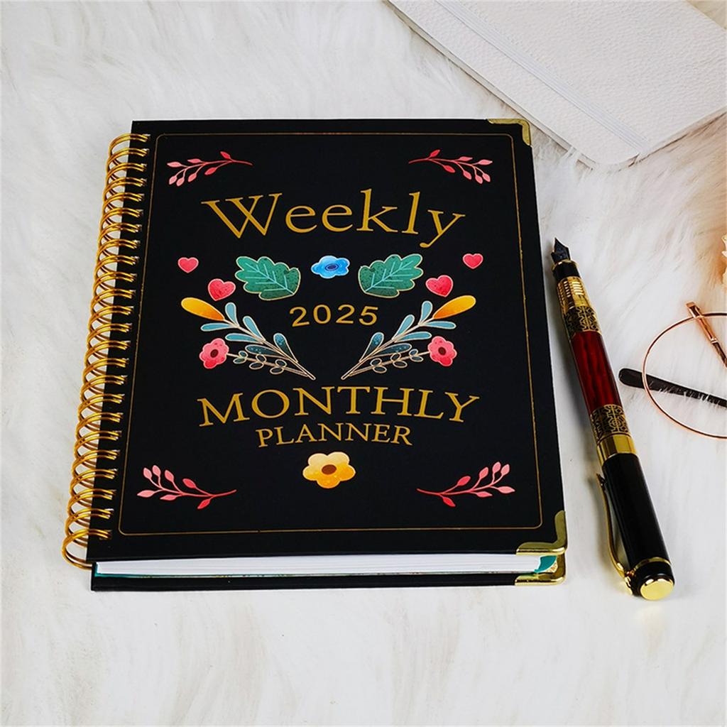2025 Planner 365 Days Monthly Weekly Planner To Do List A5 Notebook Time Manager Thicker Paper Inner Pocket