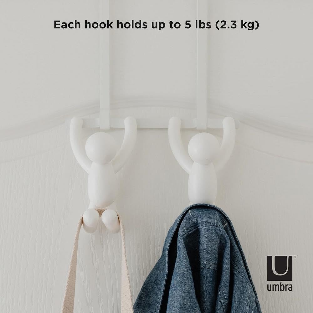 Umbra BUDDY OTD DOUBLE HOOK Door Double for and Unique Interior and Dead Umbra BUDDY OTD DOUBLE 21004260660 Hook, Hook, Human-Shaped, Coats, Hats,
