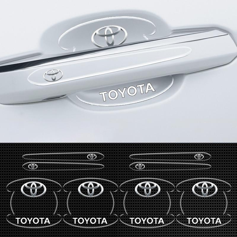 

8Pcs Car Door Handle Sticker Transparent Anti-scratch Protective Strip For Toyota Corolla Camry Rav4 Yaris hilux Prius Auris