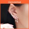 Crystal Zircon Women Leaves Tassel Drop Dangle Earrings