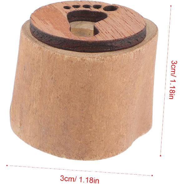 NUOBESTY Round Wooden Paw Print Stamp Set - Decorative Woodland Animal Stamps - Mini Handmade