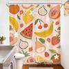 Fruit Summer Shower Curtain Strawberry Watermelon Tropical Kids Cute Papaya Lemon Pitaya Cherry Cartoon Colorful Waterproof