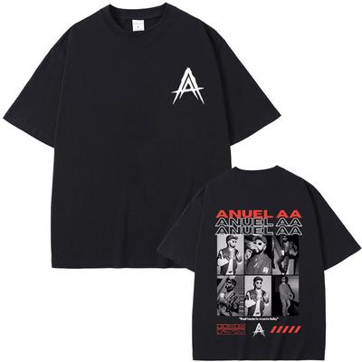 Rapper Anuel AA Real Hasta La Muerte Baby Graphic T-shirt Men's Vintage Fashion Tshirt Men Women Hip Hop Oversized Short Sleeve
