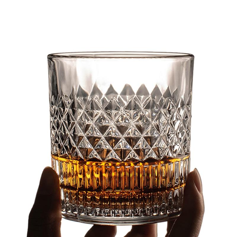 Whiskey Rock Cup Deluxe Gift Set -4-piece, 11 oz Transparent Whiskey Cup, Suitable for Scotch Whisky, Cocktails