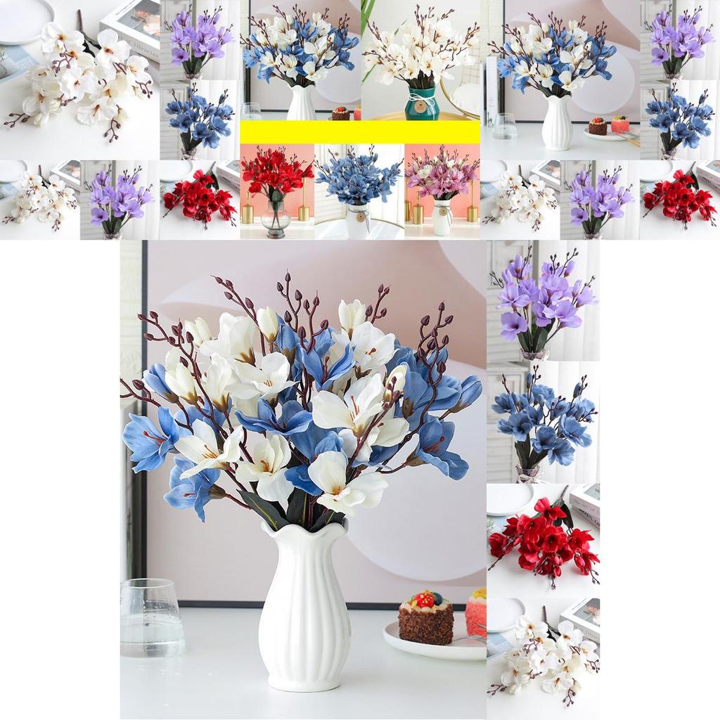 High Quality Artificial Magnolia Silk Flowers With Real Touch For Bridal Parties And Events