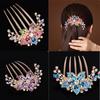 Hair Accessories for Girls - New Collection of Alloy Diamond Hair Comb and Rhinestone Hairpin, Featuring a Five-Tooth Comb and All-Match Plate Design