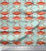 Soimoi Beige Japan Crepe Satin Fabric Crabs Ocean Print Fabric by the metre 42 Inch