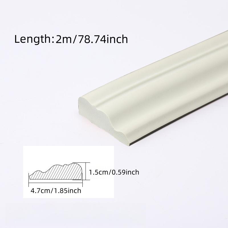 1PC 2m/78.74inch Self Adhesive Wall Trim Line Skirting Border Wall Edge Strip Sticker Waterproof Baseboard Wallpaper