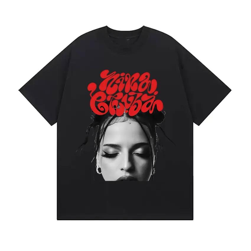 Футболка с принтом Nina Chuba Альбомный тур 2026 Мужская Женская Хип-хоп Одежда Футболки с коротким рукавом Ретро Мода Оверсайз Хлопковая футболка 4XL