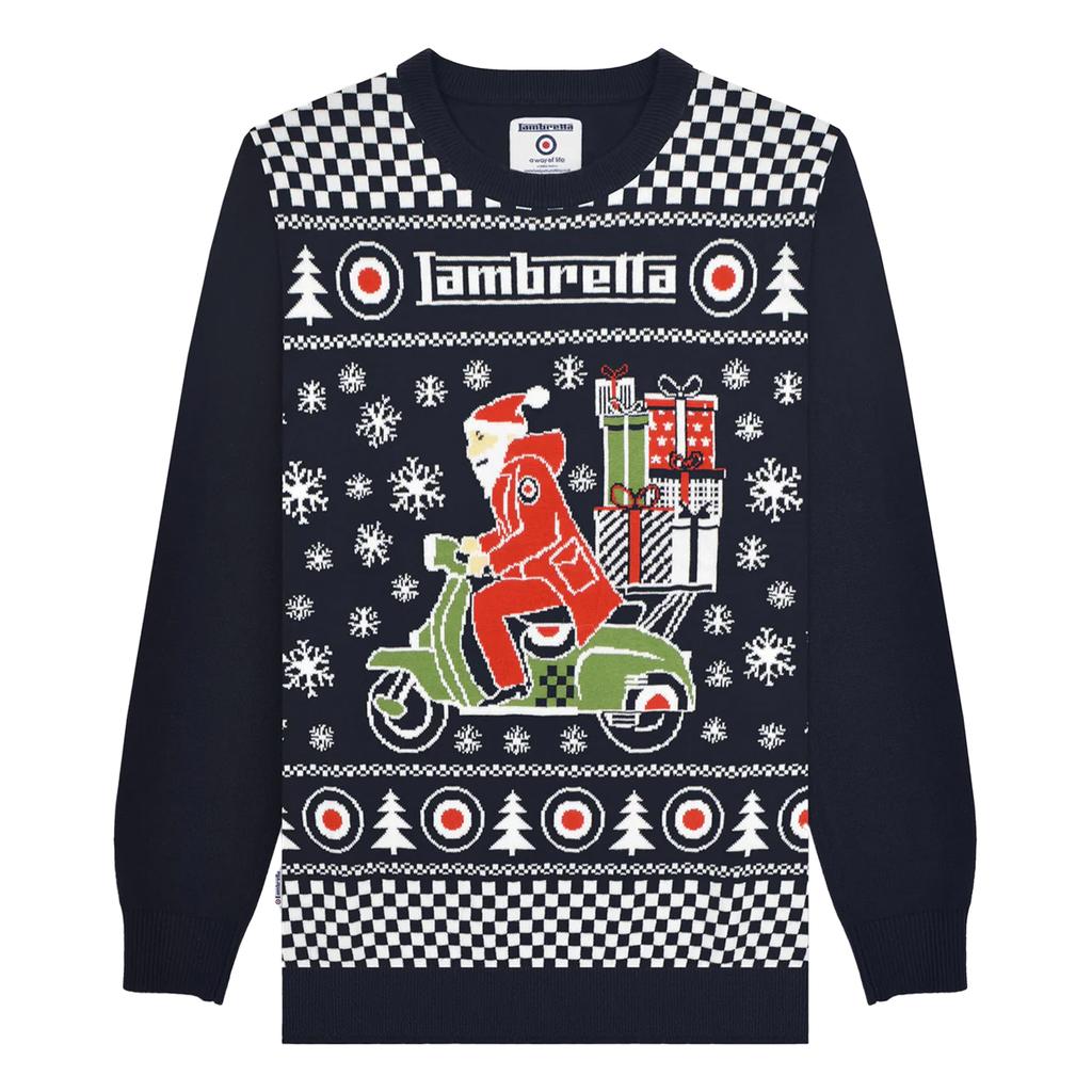 LAMBRETTA Maglione di Natale AW25 da uomo con scooter