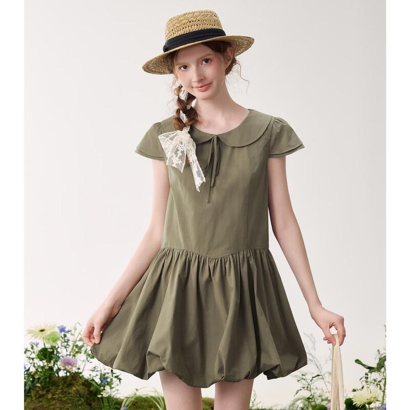 TonLion Women's Peter Pan Collar Dress