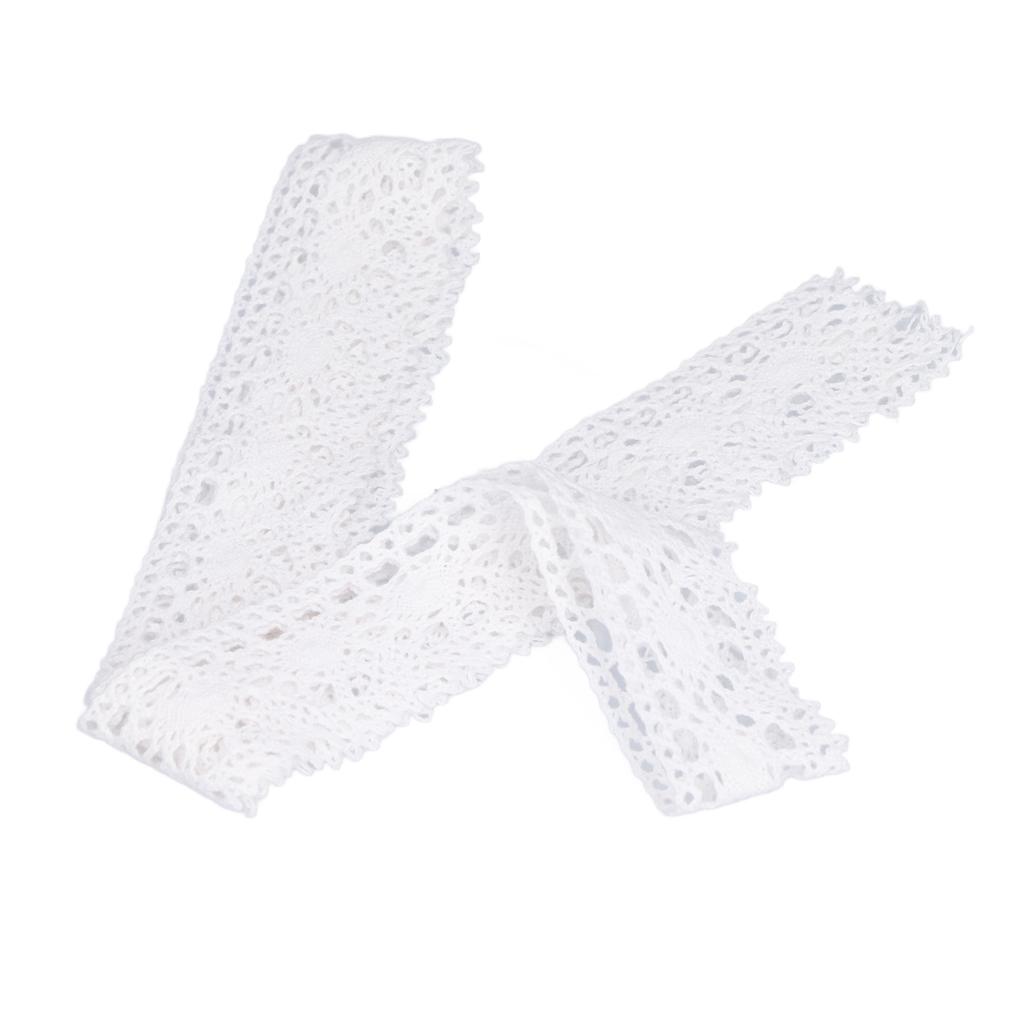 Lace Trim DIY Cotton Net 4cm Width 10 Yards Exquisite White Lace Ribbon for Curtain Clothes Tablecloth Gift Decoration
