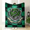 Slytherin Emblem Blanket Bedroom Blanket for Livingroom Couch Lunch Break Soft Cozy Throw for Friend's Festival Gift