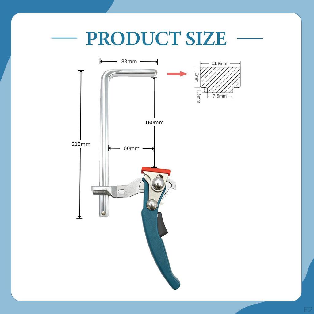 And Ratchet Table Clamp for Sanding Cutting, Versatile, with Strong Clamping Force Guide