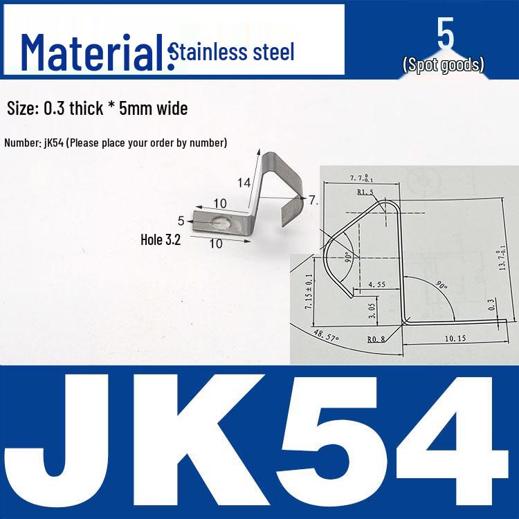 Stainless Steel Spring Clip: Metal Crimp, Wire Baffle, Pipe Holder, Conductive Manganese.