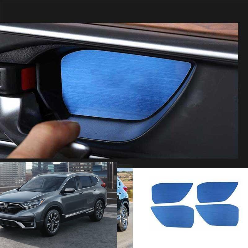 For Honda CR-V LX 2017-2022 Blue Steel Inner Door Handle Bowl Decoration Cover