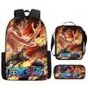 One Piece One Piece Backpack Primary And Secondary School Schoolbag Voyager King Backpack Cartoon Schoolbag Three-Piece Set