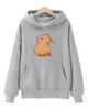 Funny Capybara Print Mikina Dámské/Pánské Kawaii Kreslené topy Mikina pro dívky Unisex Fashion Harajuku Grafické Pulovry s kapucí