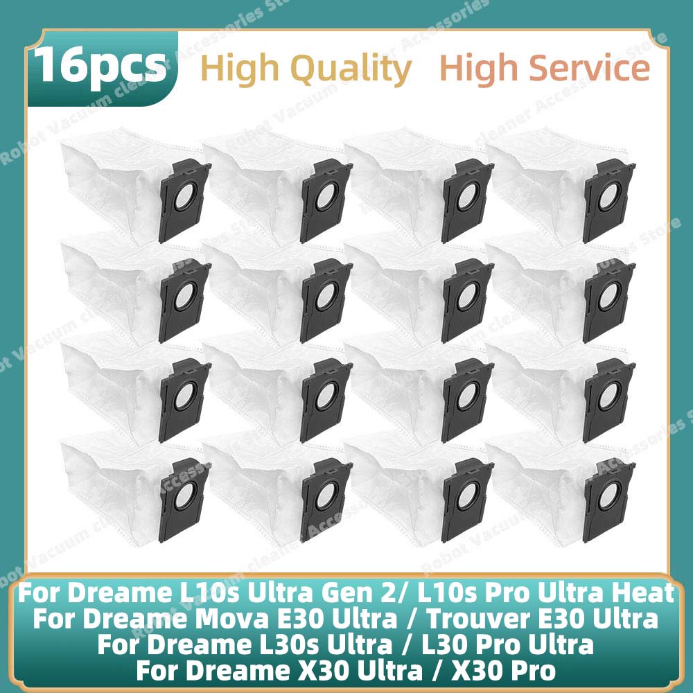 Passend für Dreame L10s Ultra Gen 2 / L10s Pro Ultra Heat / Mova E30 Ultra / Trouver E30 Ultra Ersatzteile: Hauptbürste, Seitenbürste, Filter, Wischbeutel