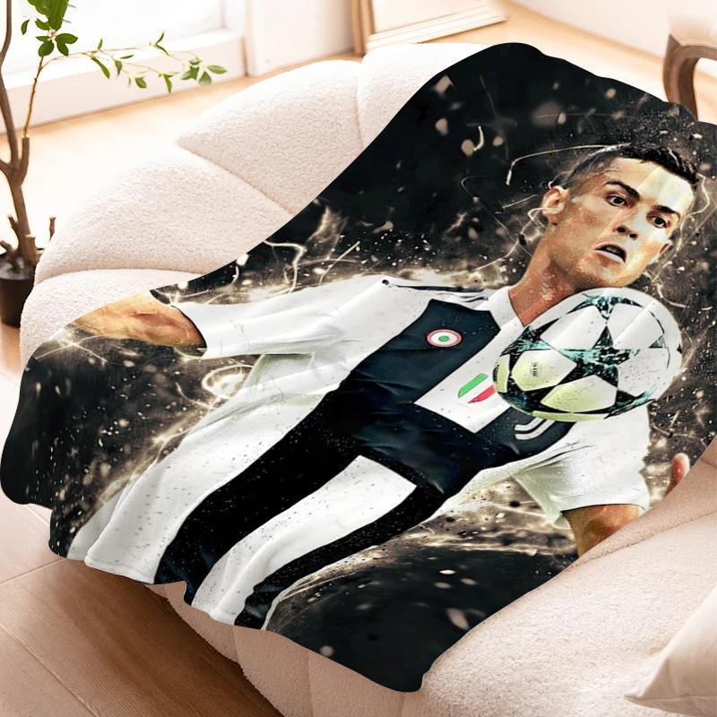 Sofa Blankets for Winter Cristiano Ronaldo Warm Knee Bed Fleece Custom Camping Fluffy Soft Blankets Microfiber Bedding King Size