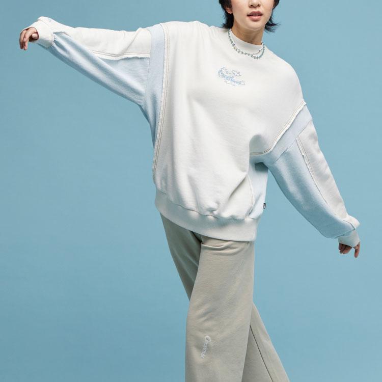 New Converse Sweatshirt Women's Light Gray 10025520-A01