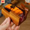Thickened Sushi RackU-shaped Sushi Rack Sapele Wood Sushi Boat Creative Urchin Holder  Home
