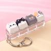 Creative Cat Fidget  Keychain Kawaii Keycap Keychain Cute Finger Keyboard Pendant  Backpack Pendant
