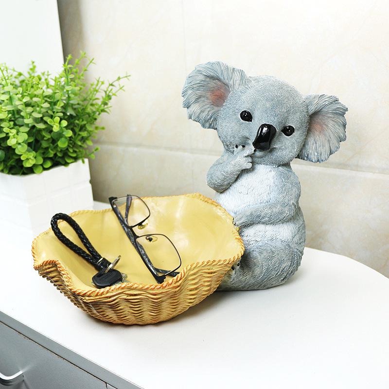 Koala Eyeglass & Pen Holder: Creative Resin Animal Figurine Gift