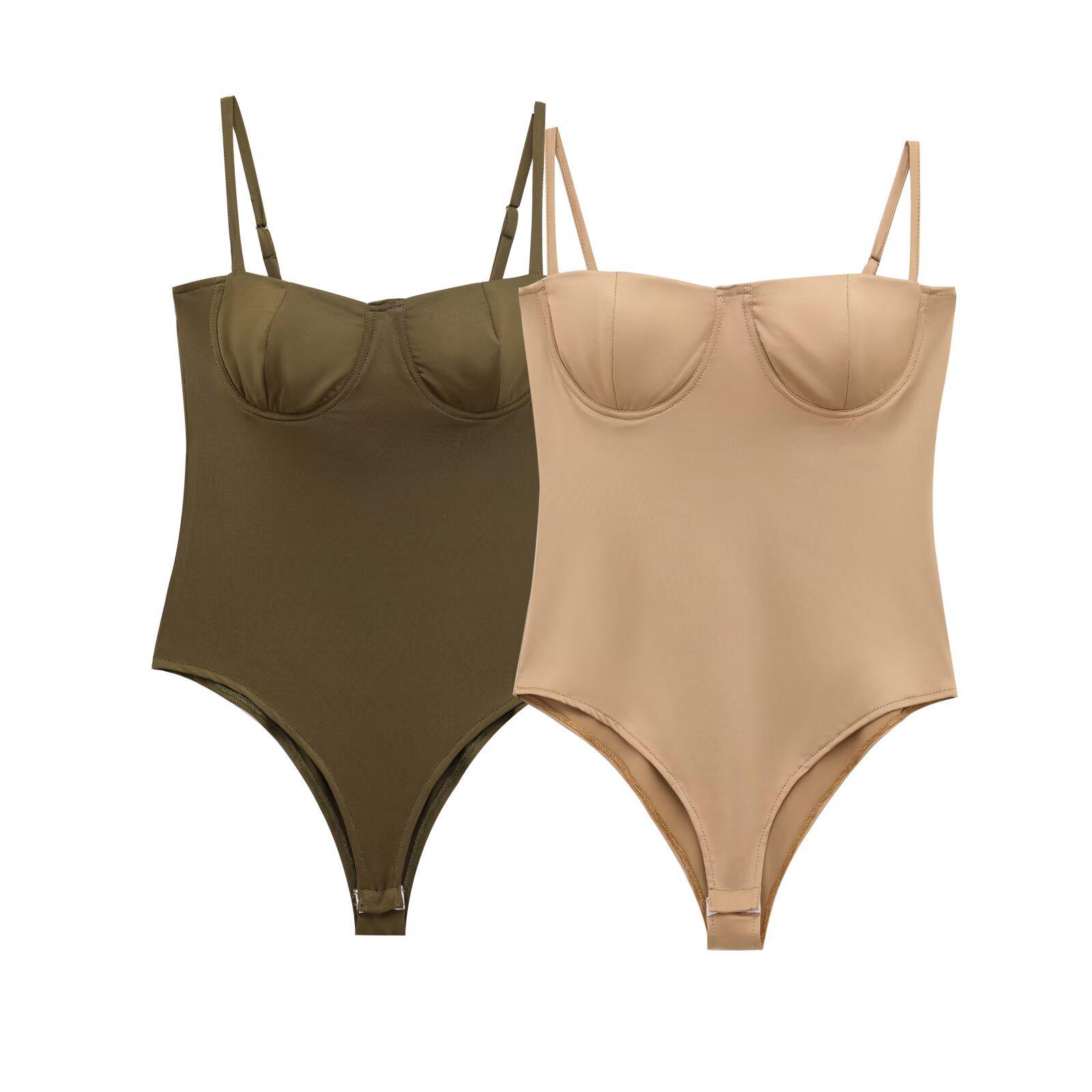 

2025 Spring Women s Sexy Silk Satin Suspender Bodysuit L