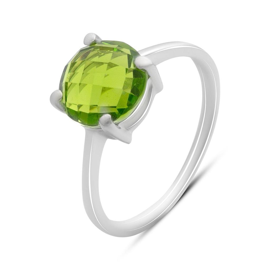 Серебряное кольцо с хризолітом, вес изделия 2,16 гр (60002170)
