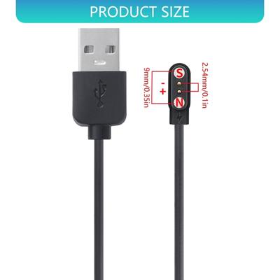 2Pin 2.54mm Spacing Magnetic Charging Cable Fast Charging Cord Wire For LS01 LS02 GSLSO9A Smartwatch 60cm Long