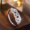 Elegant and Simple Women's Zircon Inlaid Ring, Exquisite Finger Decoration, Wedding Gift