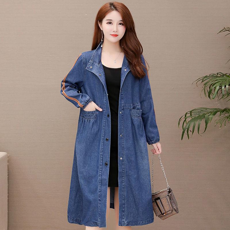 Fashionable and Comfortable Denim Jacket - Women's Spring Coat In Chic Long Style