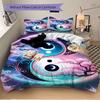 3pcs Yin-Yang Symbol Duvet Cover Set - Machine Washable, Includes 1 Cover and 2 Pillowcases, No Core Included yy251013140