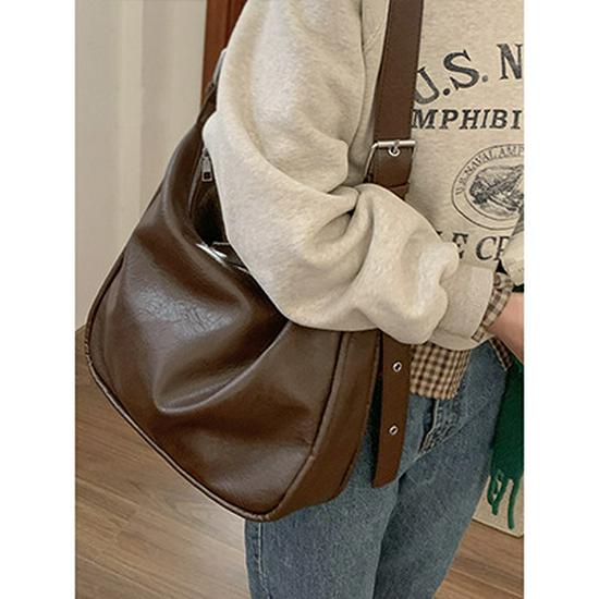 

Spring 2026 High-End Retro Fashion Women s Large-Capacity Tote Bag коричневий