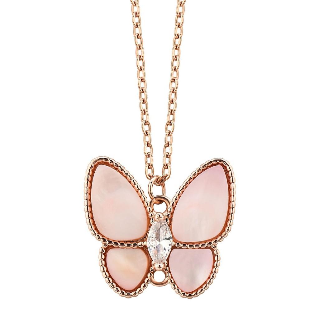 Chic Butterfly Lock Chain Necklace In 18k Gold For Women Stunning Fashion Accessory