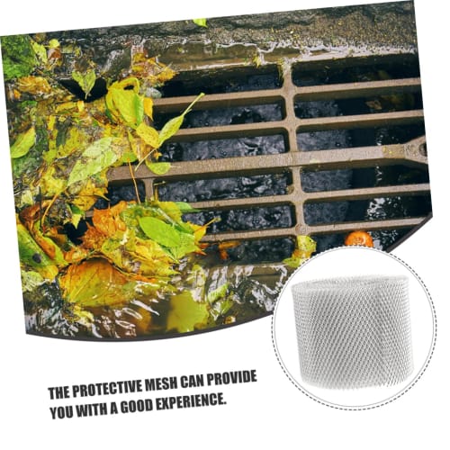 1-Volume Stainless Steel Roof Gutter Filter with Mesh Guard Cover and Leaf Protection Net for Home Use, Easy Installation