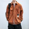 Men's Waffle-weave Japanese Retro Shirt, Youth Spring and Autumn Oversized Long-sleeved Loose-fitting Casual Workwear Jacket
