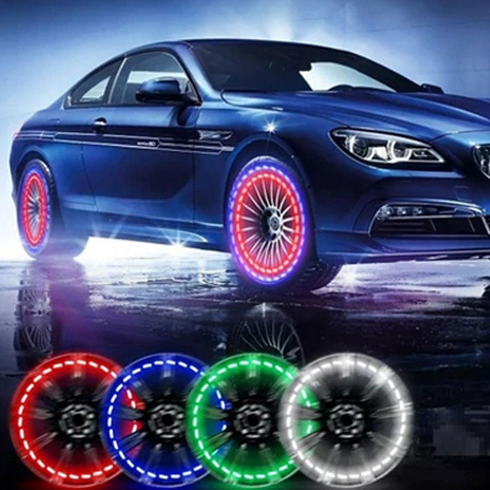 Buy 1/2/4 Pcs Solar Led Valve Cap Lights Wheel Decoration Flashing And