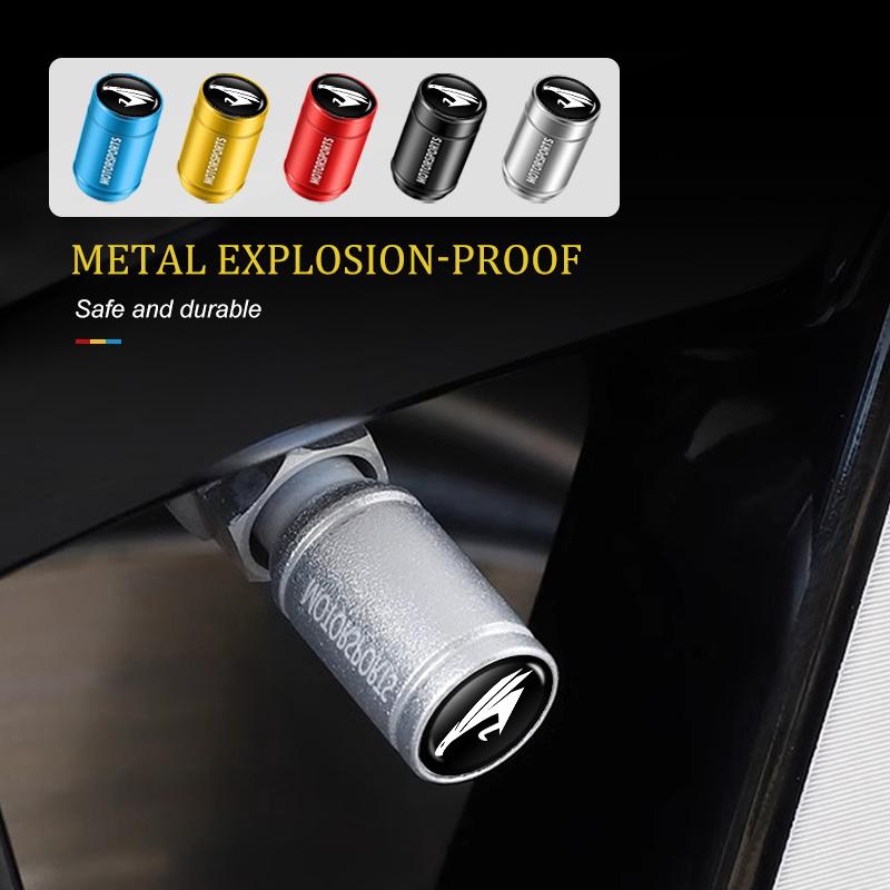 4PCS Car Air Tire Valve Caps Aluminum Wheel Tyre Stem Cover For Toyota 86 Harrier Vellfire Alphard Camry Avensis