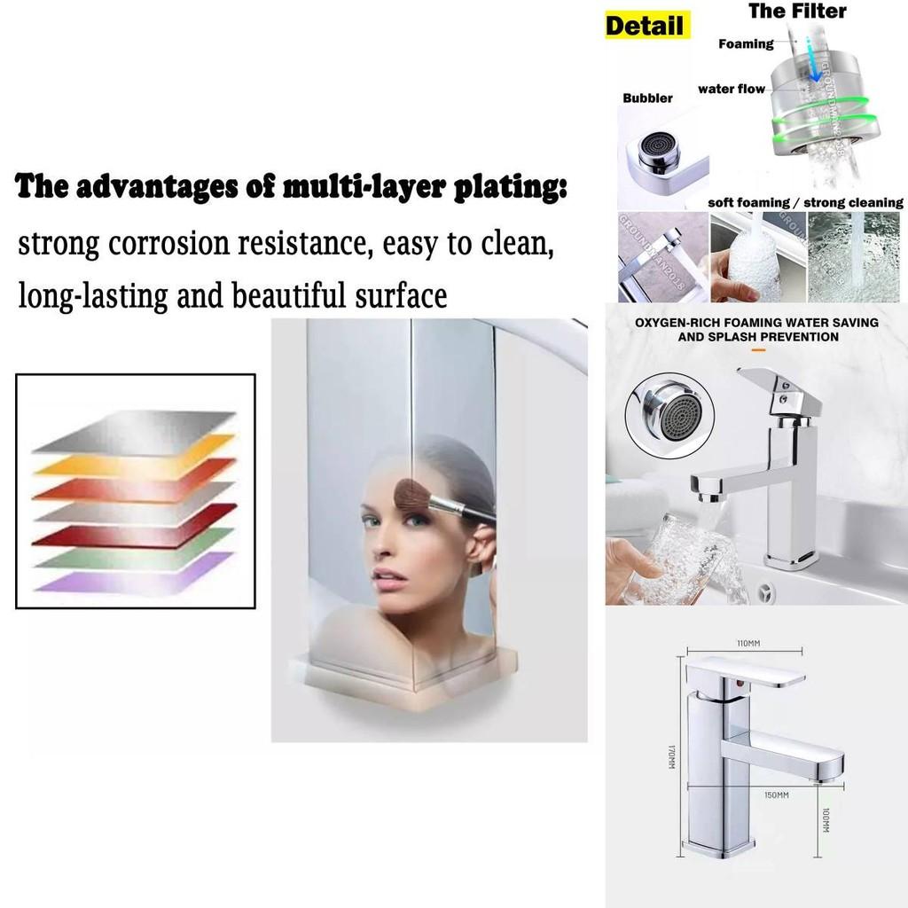 Versatile Black Basin Faucet For Hot And Cold Water Modern Design For Home Bathrooms