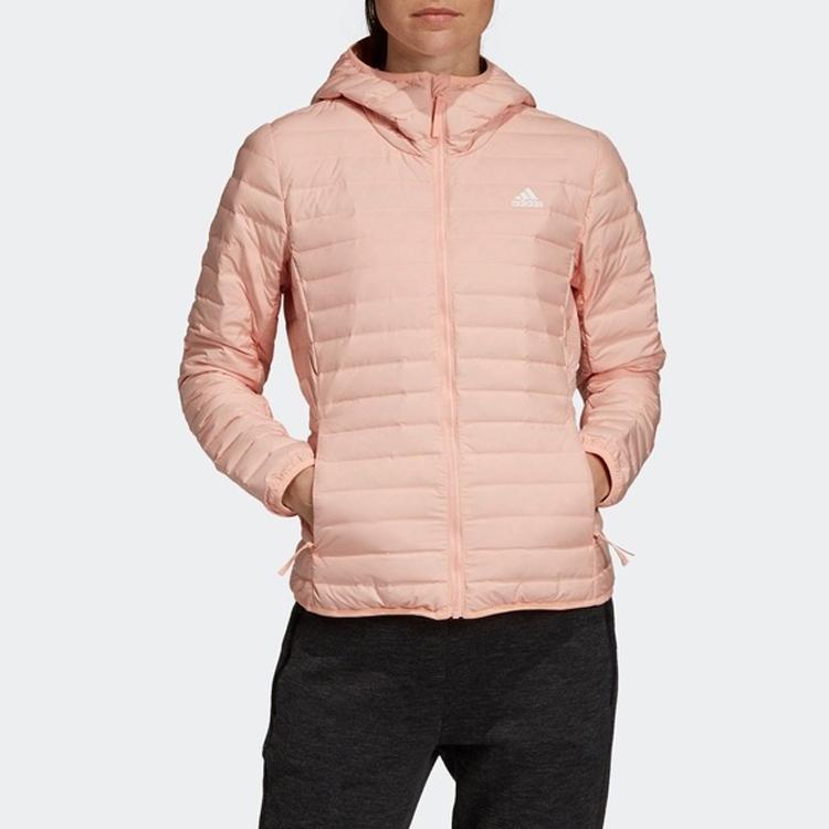 adidas Varilite Soft Hooded Down Jacket Women Bright Pink DZ1496