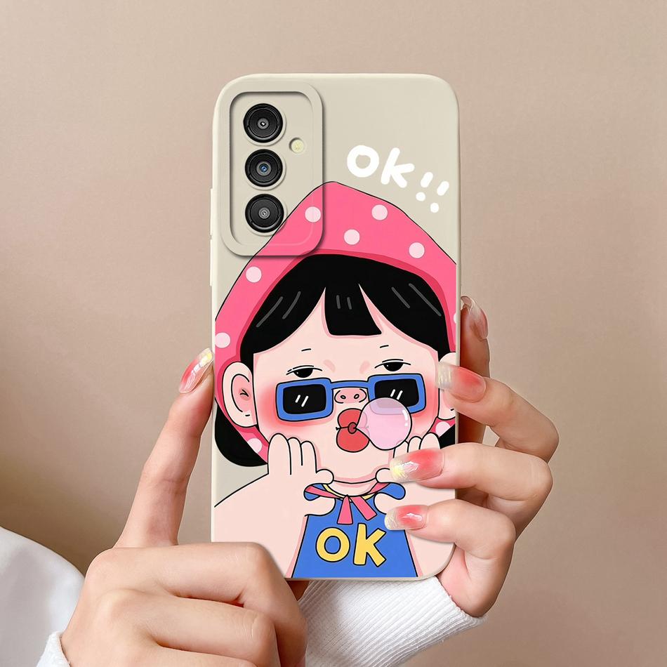 For Samsung A15 A14 Phone Case Hawaii Vacation Style Back Cover Liquid Silicone Camera Protector For Samsung A 15 Carcasa Capa